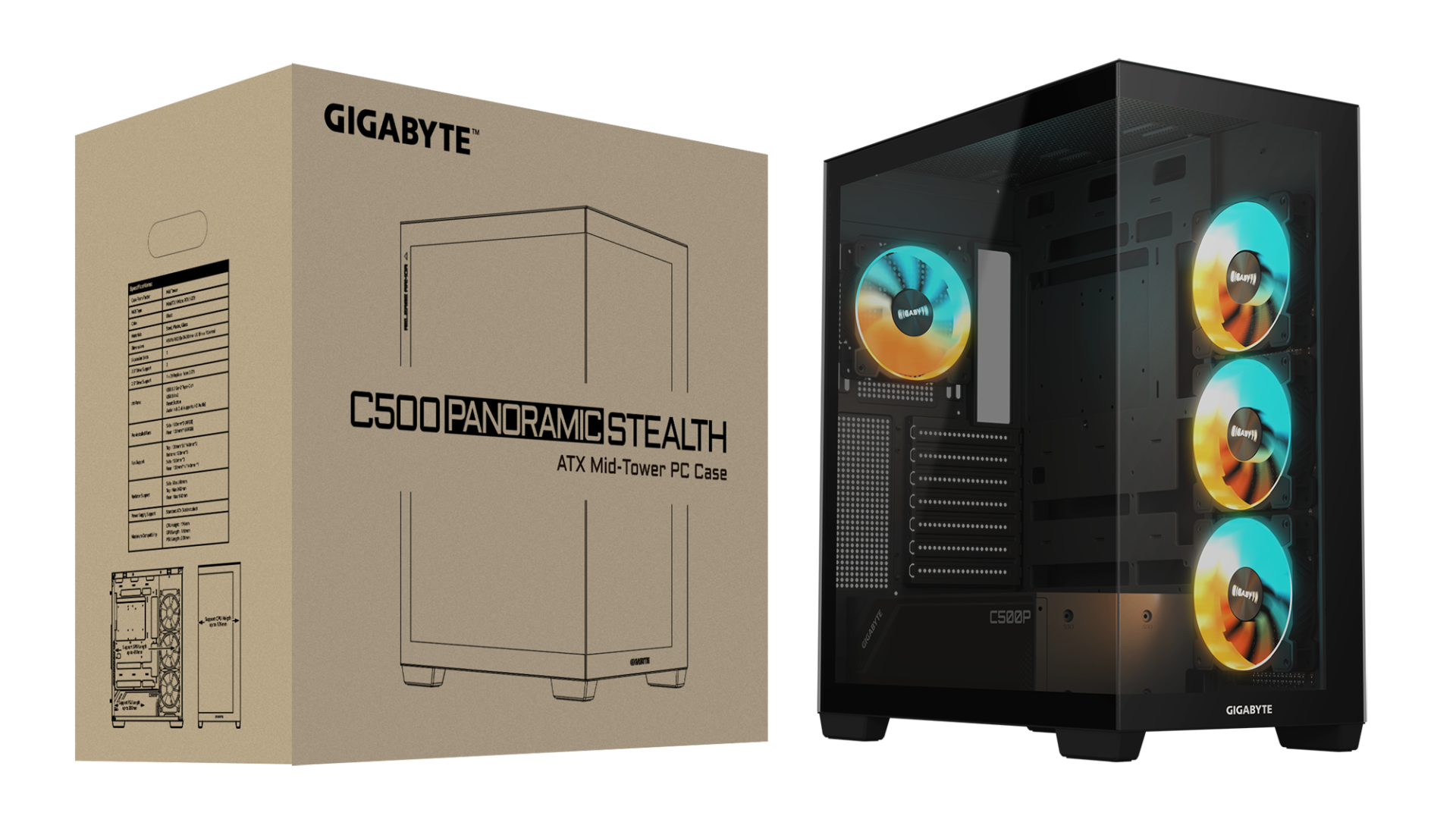 GIGABYTE lancia il nuovo case da gioco: C500 PANORAMIC STEALTH
